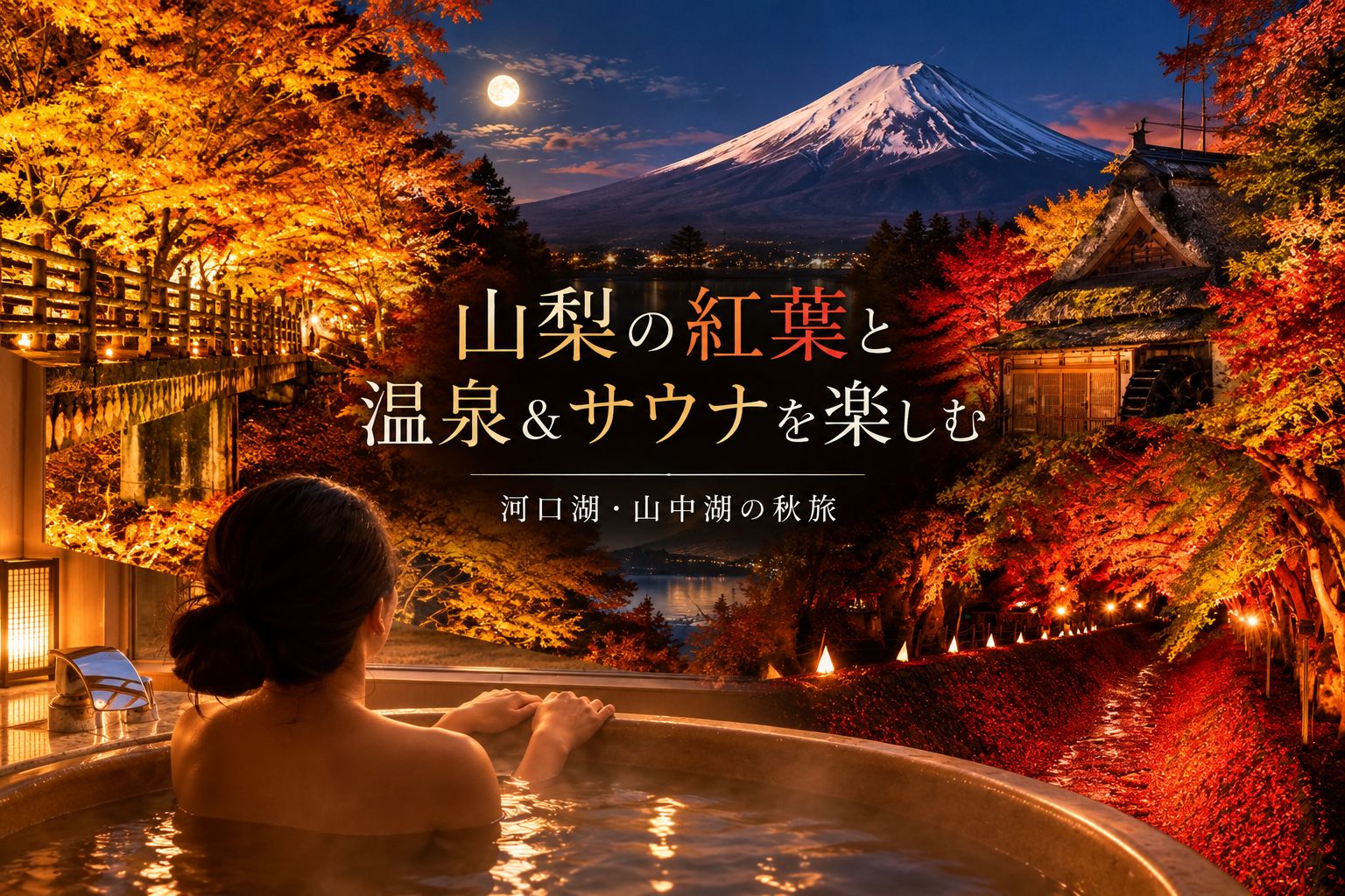 河口湖・山中湖の紅葉｜温泉＆サウナ付き宿4選