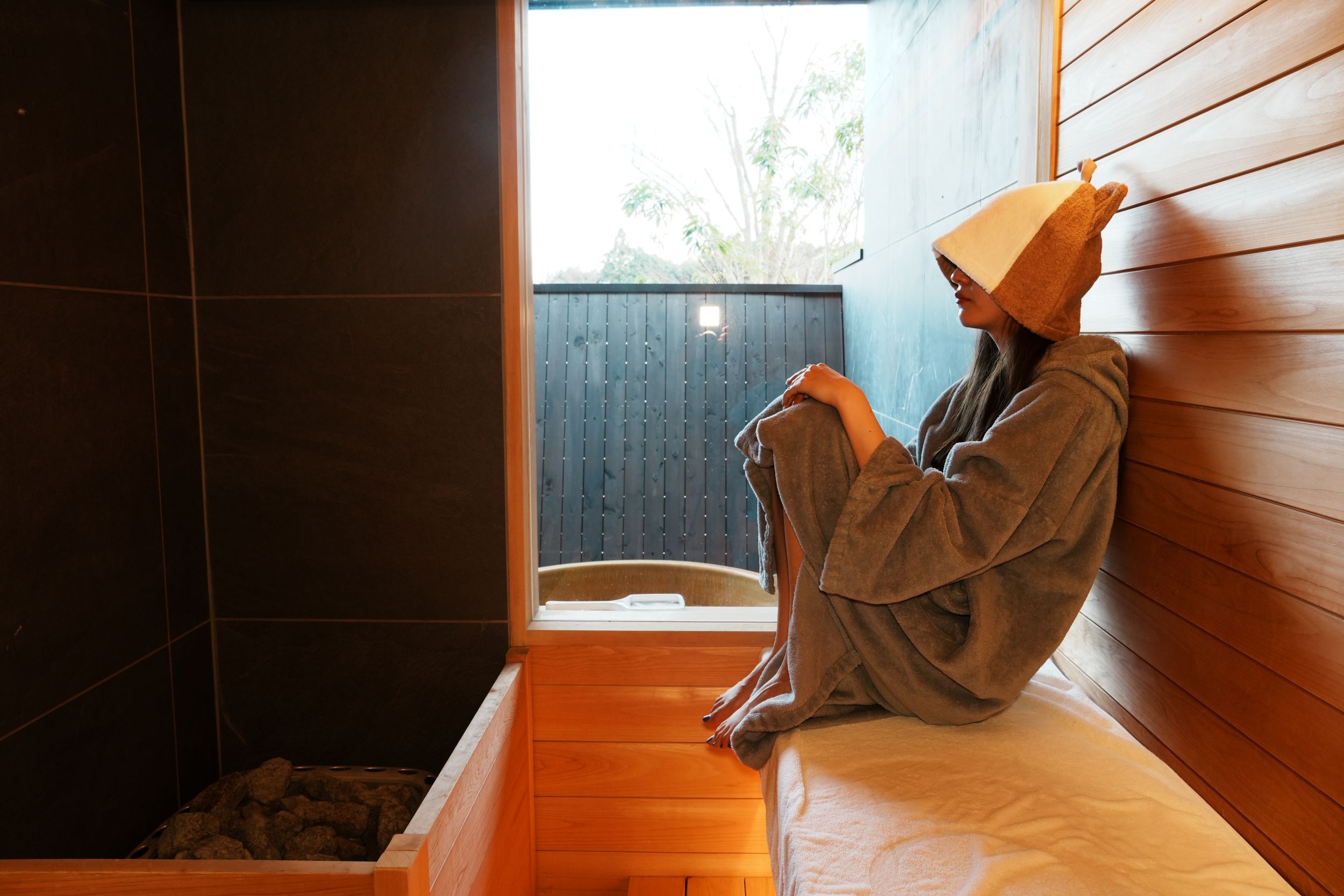 Premium Villa Jolie の客室内サウナ